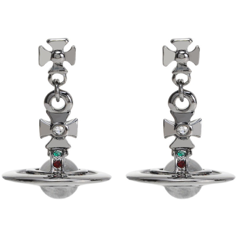 Vivienne Westwood 8MM three-dimensional ball earrings punk temperament earrings
