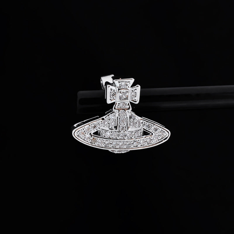 Vivienne Westwood luxury romantic fine zircon-embedded earrings