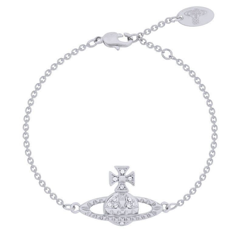Vivienne Westwood flat rivet bracelet simple minority all-match