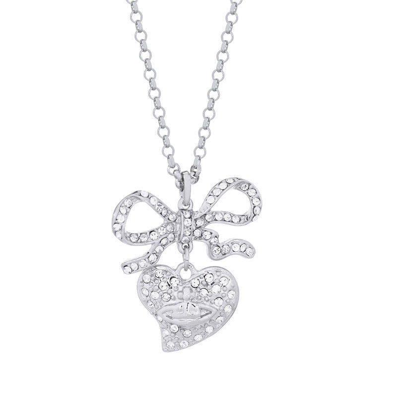 Vivienne Westwood romantic bow love pendant necklace