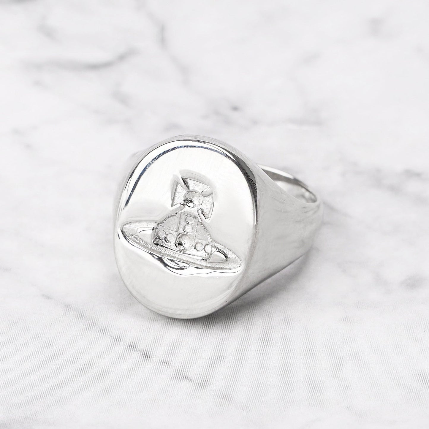 Vivienne Westwood couple's series silver ring niche personality punk