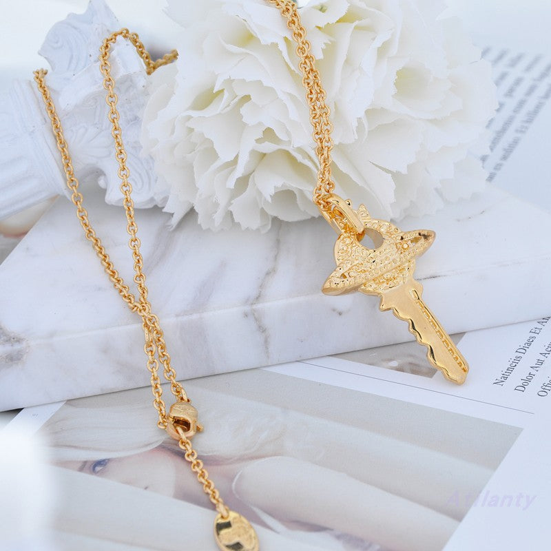 Vivienne Westwood key necklace pendant personality European and American punk all-match