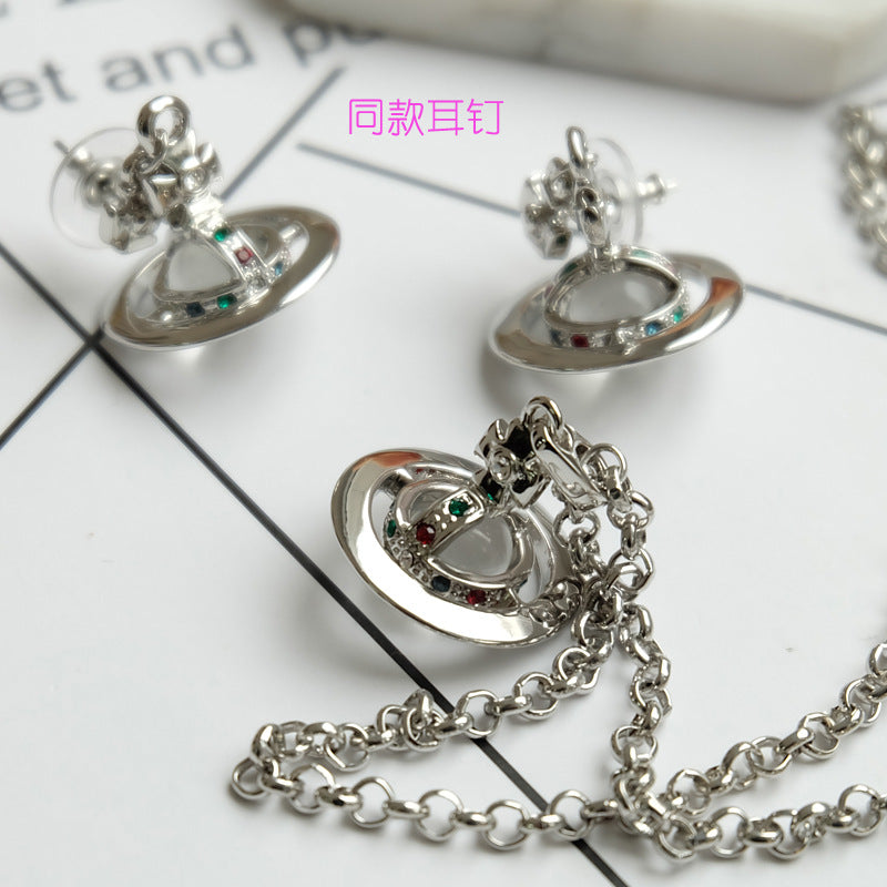 Vivienne Westwood small stereo micro glass bead necklace gold silver Black three colors