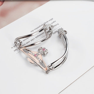 Vivienne Westwood pink paint bracelet vintage ins