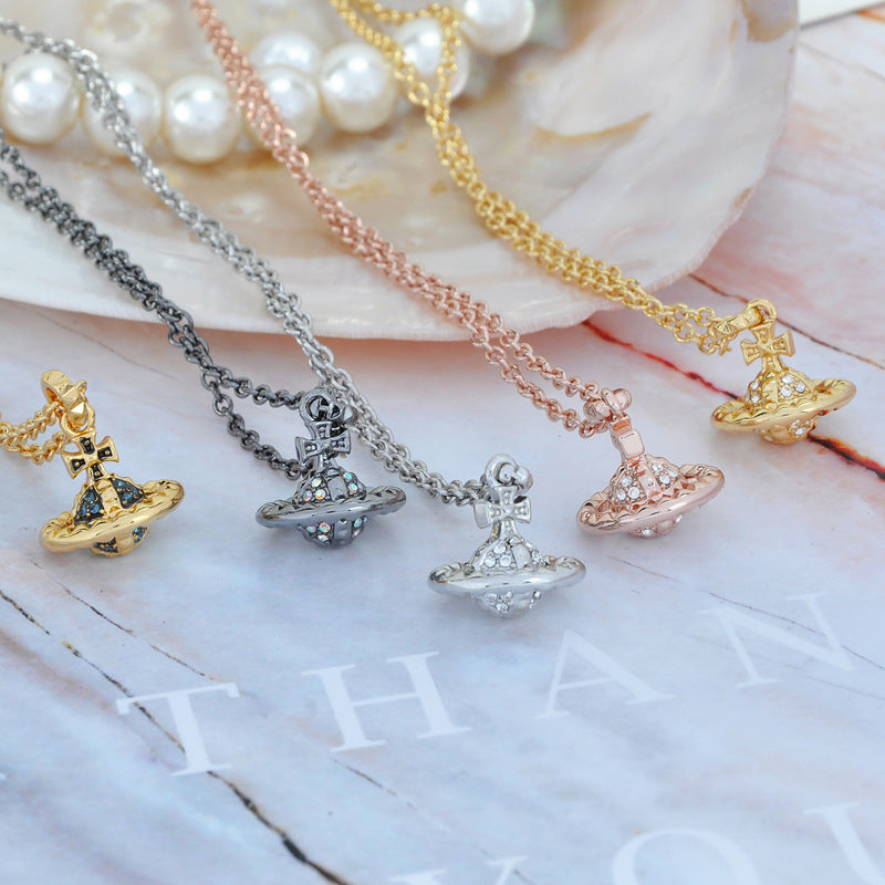 Vivienne Westwood rivet series necklace punk exquisite luxury pendant