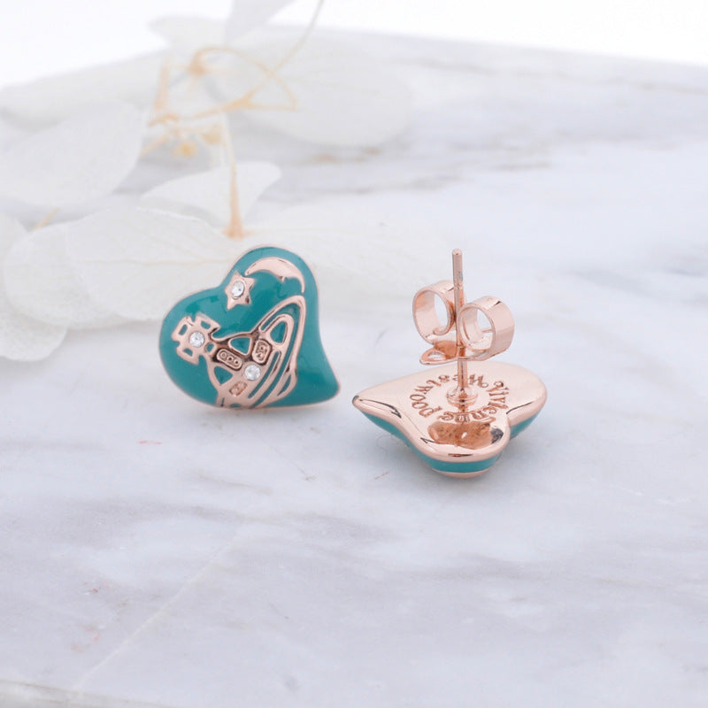 Vivienne Westwood love paint starry ear studs
