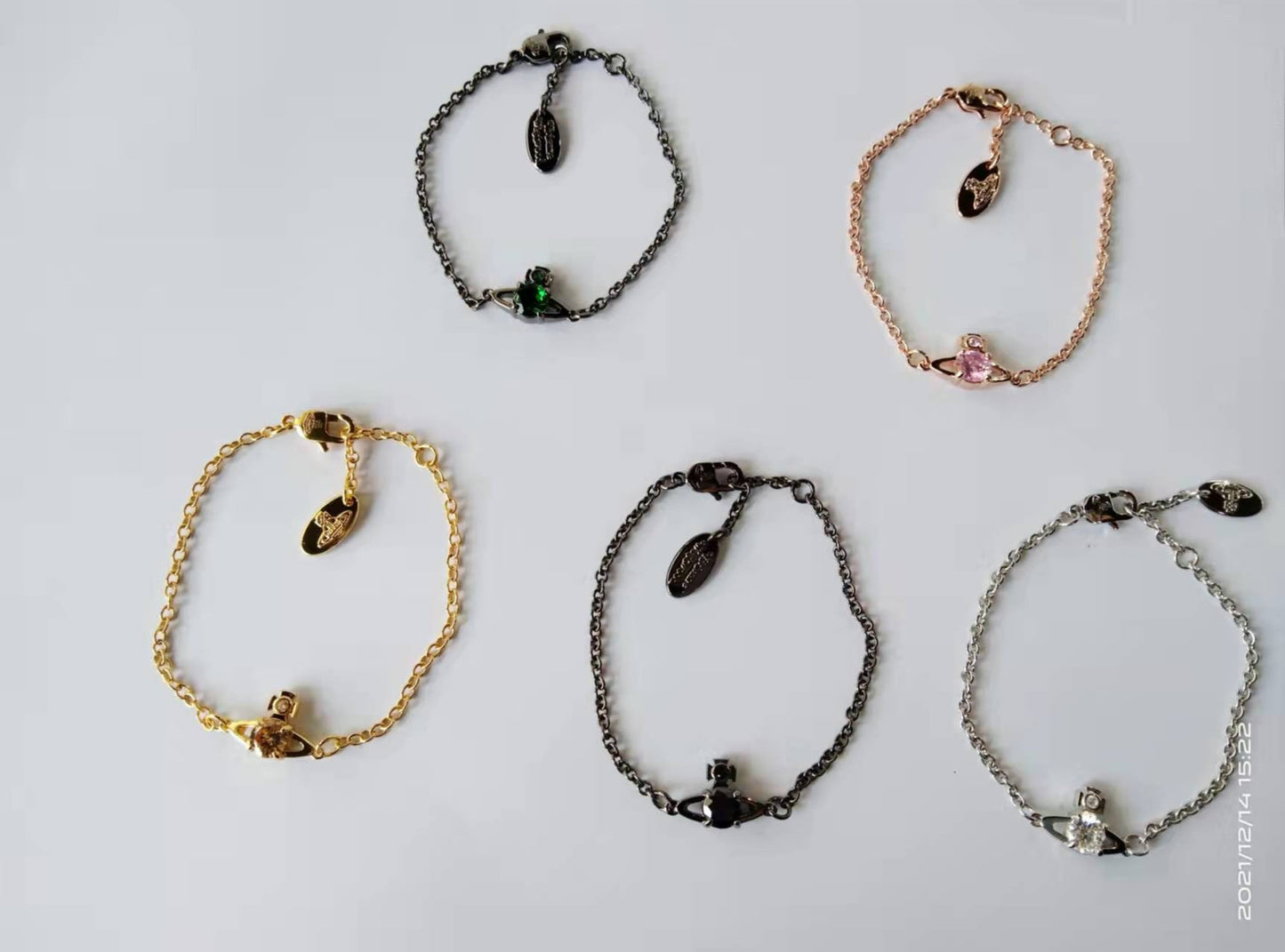 Vivienne Westwood four-claw zircon bracelet simple advanced all-match ins