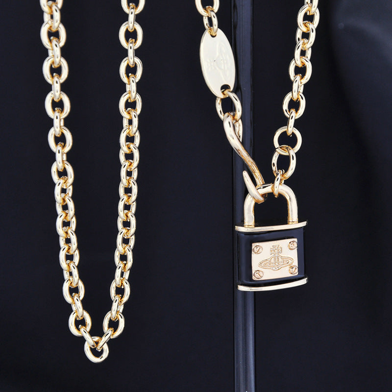 Vivienne Westwood lock Head series pendant necklace for women
