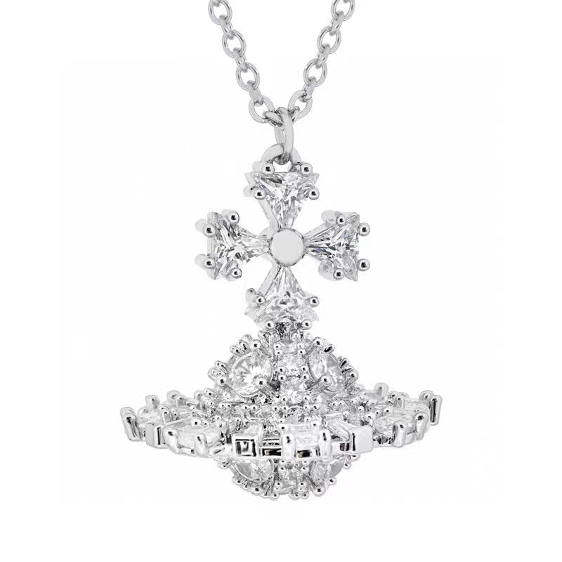 Vivienne Westwood three-dimensional special-shaped stone large sweater chain advanced