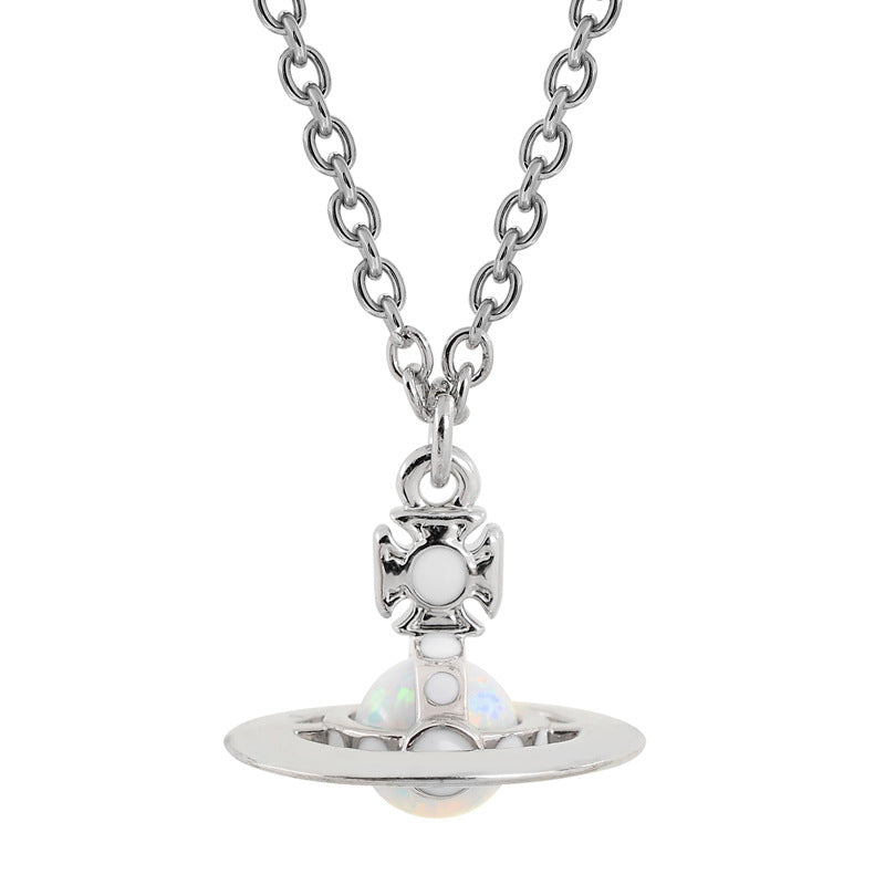 Vivienne Westwood opal stone three-dimensional necklace