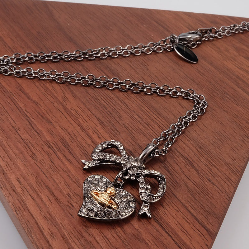 Vivienne Westwood bow pendant necklace exquisite high-grade all-matching