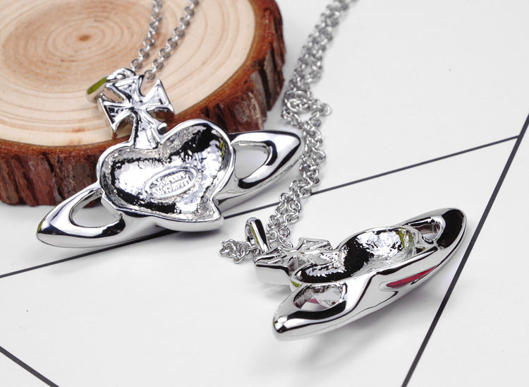 Vivienne Westwood large Love necklace pendant couple ins high sense