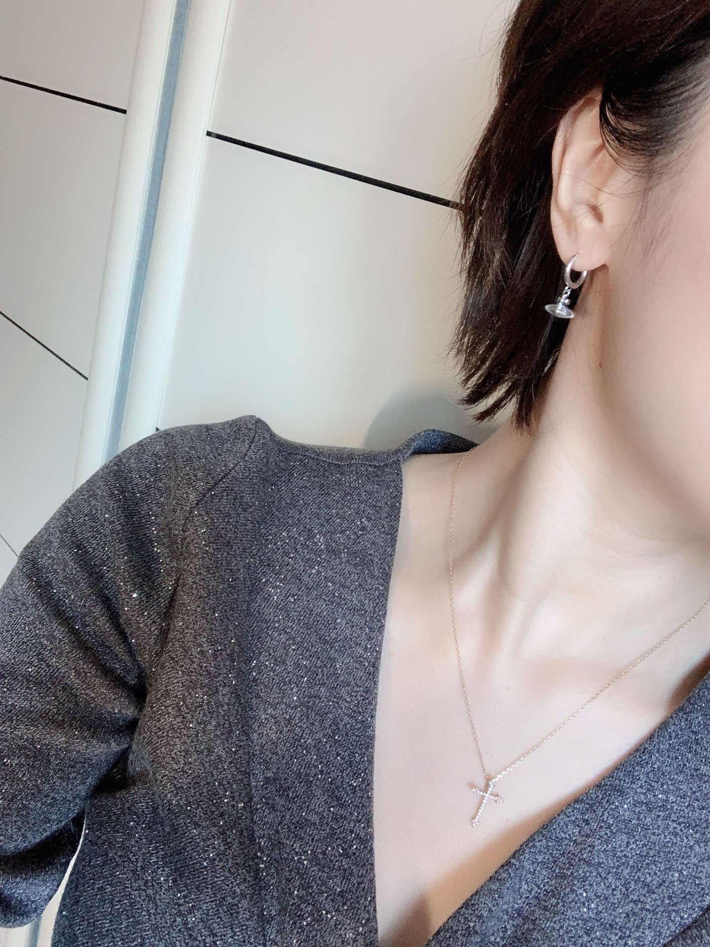 Vivienne Westwood small earrings earrings ins simple earrings punk