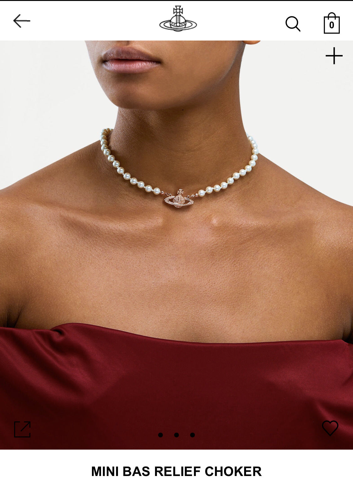 Vivienne Westwood classic single layer orb pearl necklace