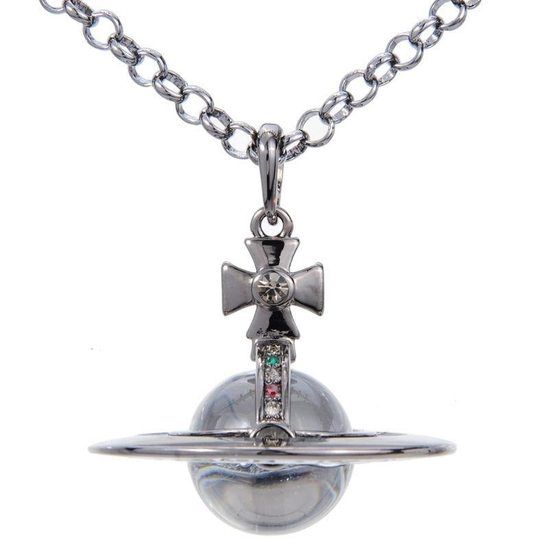 Vivienne Westwood large 20mm three-dimensional pendant sweater necklace European and American