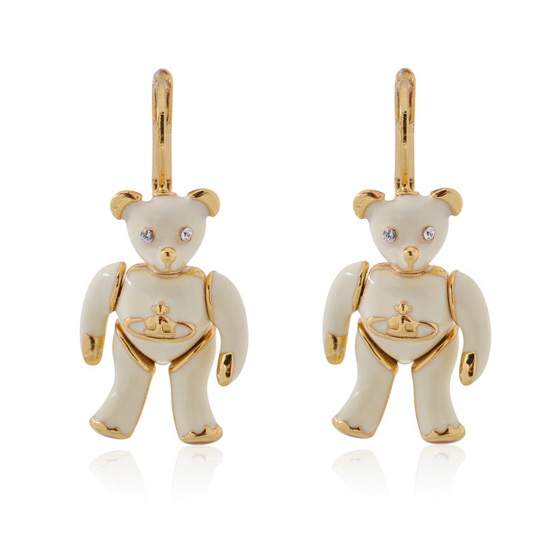 Vivienne Westwood vintage paint bear earrings movable joint