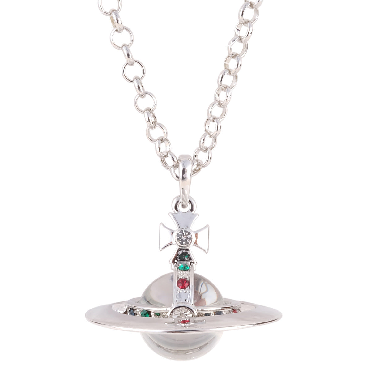 Vivienne Westwood Three-dimensional micro glass bead non-engraved pendant necklace