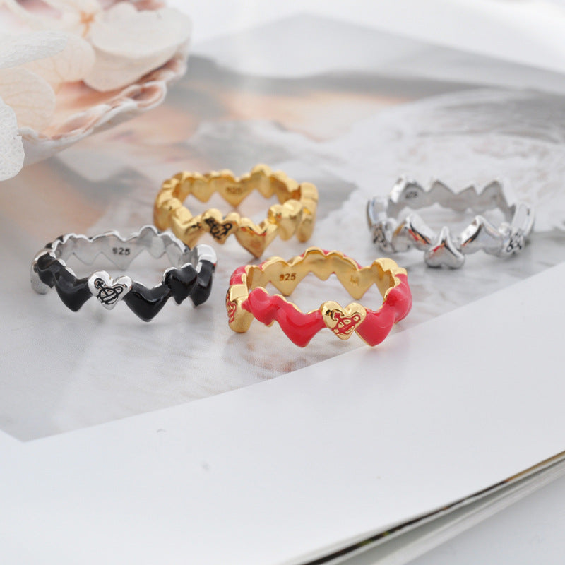 Vivienne Westwood love ring all-match Multi-Color