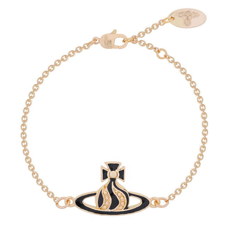 Vivienne Westwood twisted cream paint bracelet High sense