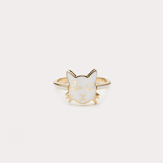 Vivienne Westwood cat ring High sense couple rings cute personality matching