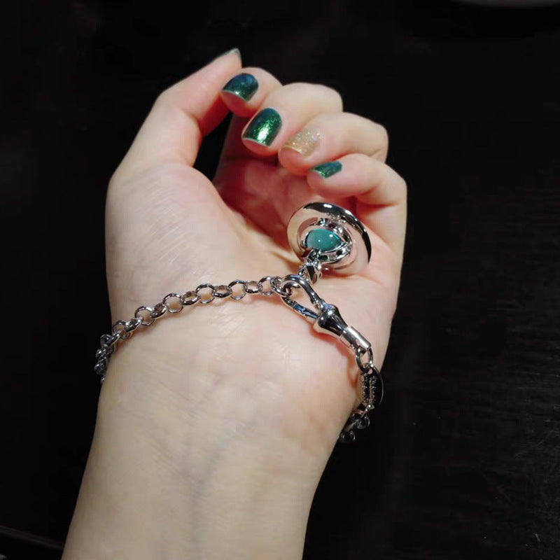 Vivienne Westwood 10MM lettering orb stereo glass beads Bracelet advanced sense