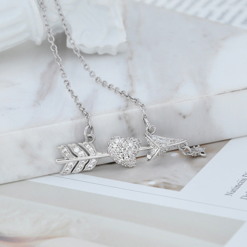 Vivienne Westwood arrow through heart pendant necklace premium exquisite and versatile