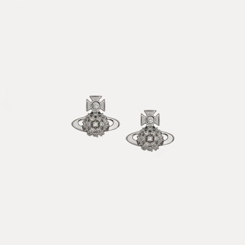 Vivienne Westwood DONNA dandelion earrings silver full diamond high-grade accessories