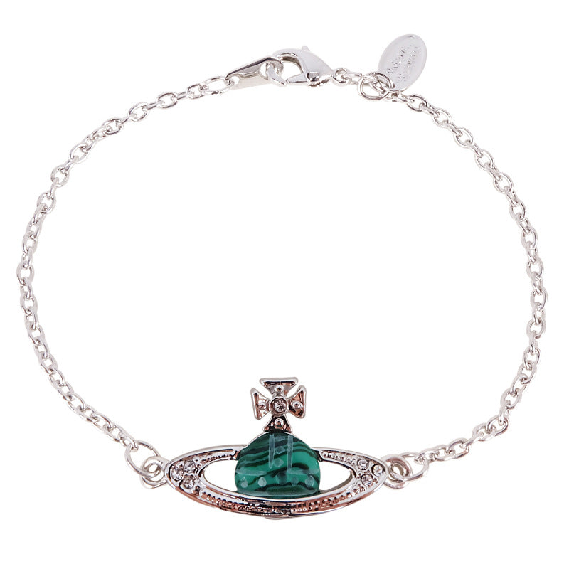 Vivienne Westwood White malachite bracelet Internet celebrity turquoise