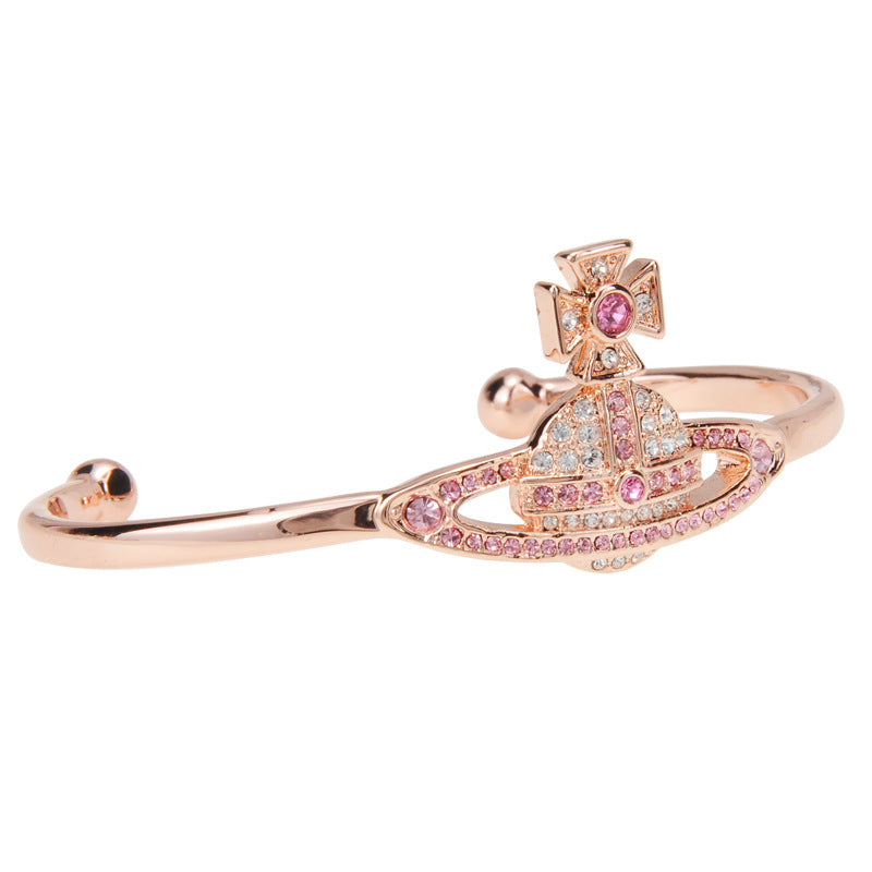 Vivienne Westwood KIKA full diamond bracelet exquisite high-grade accessories