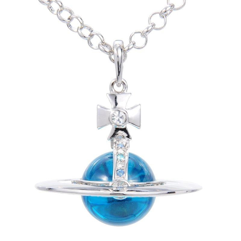 Vivienne Westwood large 20mm three-dimensional pendant sweater necklace European and American