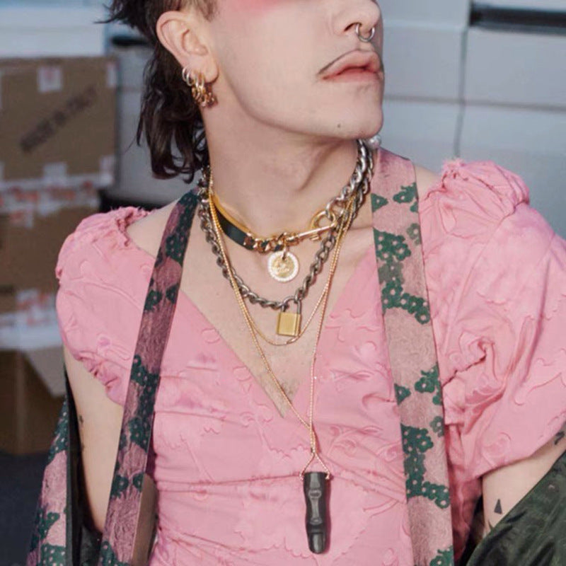 Vivienne Westwood chain round necklace personality European and American punk