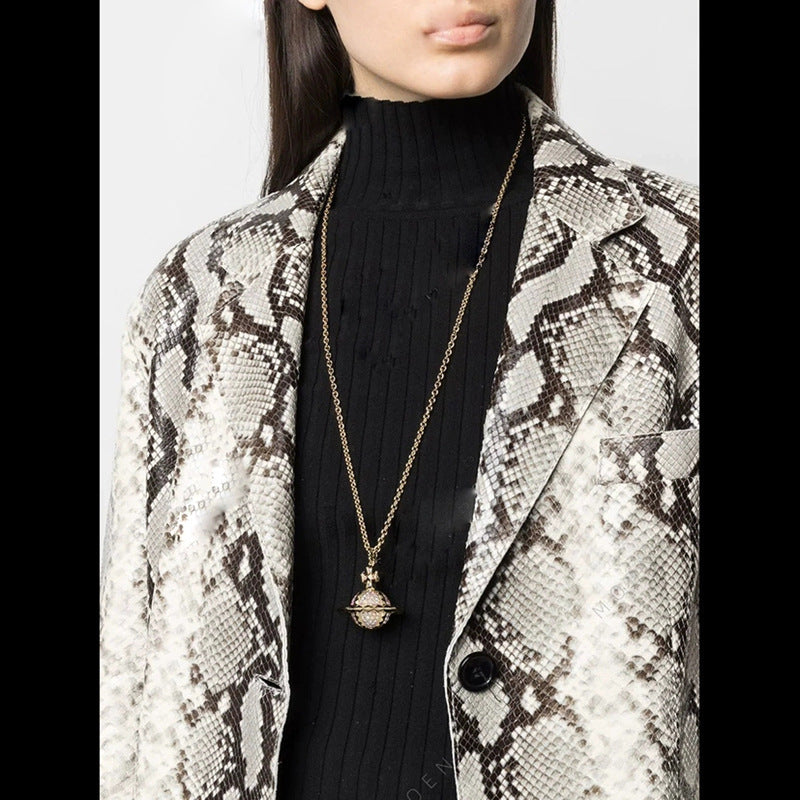 Vivienne Westwood rivet series necklace punk exquisite luxury pendant