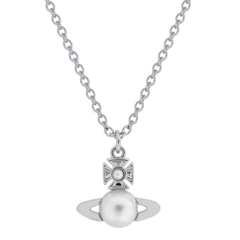 Vivienne Westwood BALBINA half-faced pearl pendant necklace