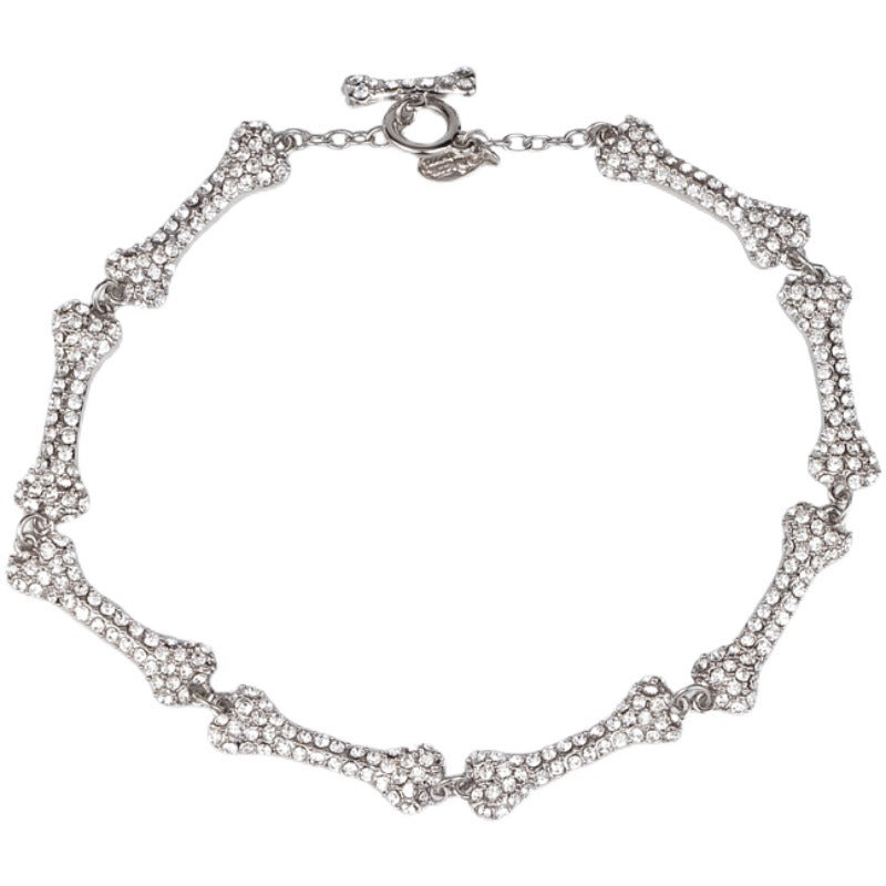 Vivienne Westwood eight bones full diamond necklace light luxury high-end sense