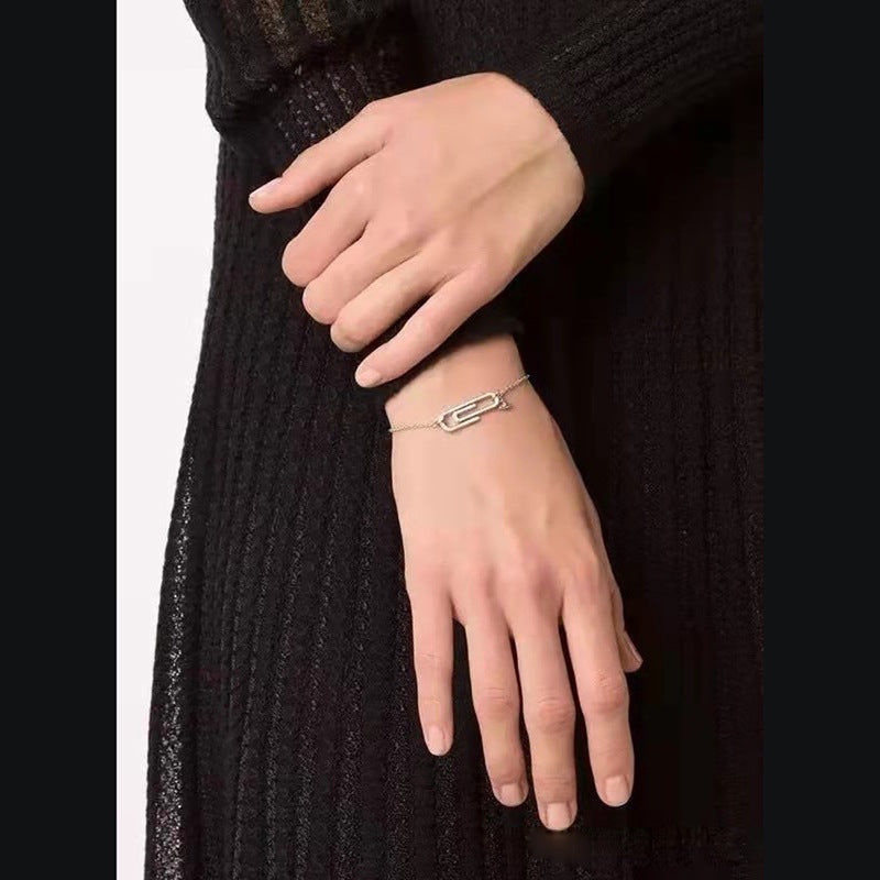 Vivienne Westwood round pin full diamond bracelet