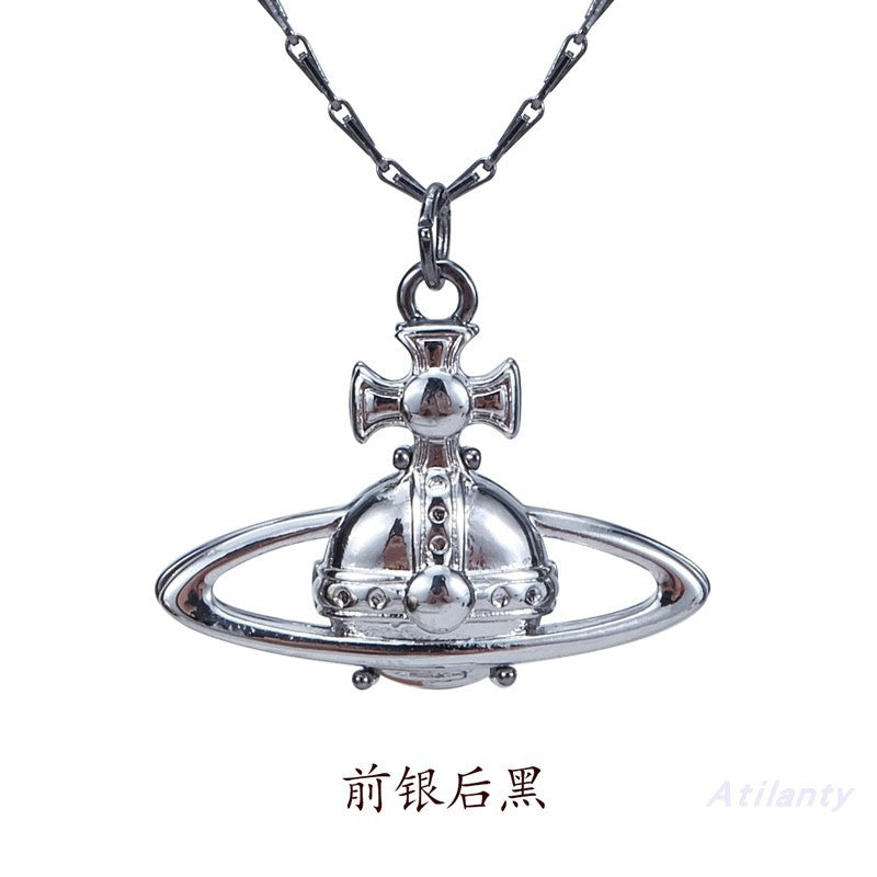 Vivienne Westwood front and rear two-color necklace niche European and American punk