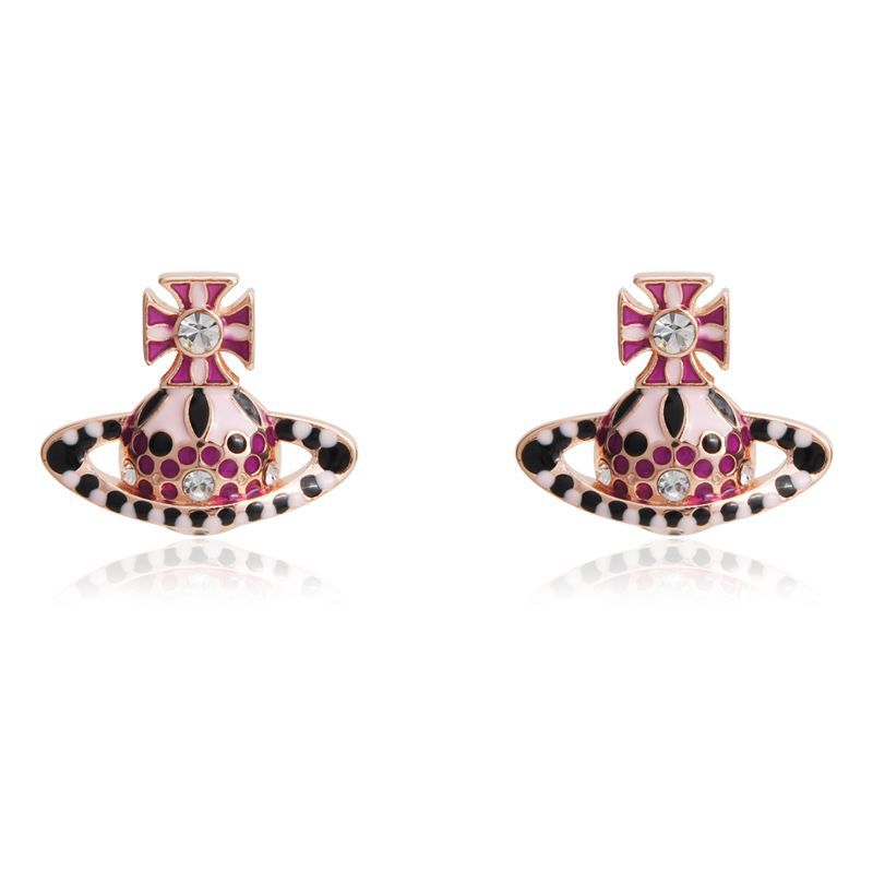 Vivienne Westwood punk enamel colorful punk earrings