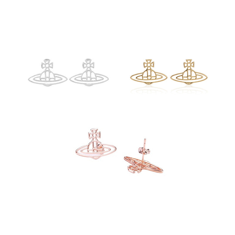 Vivienne Westwood simple hollow line ear studs