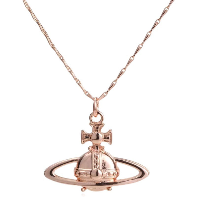 Vivienne Westwood front and rear two-color necklace niche European and American punk