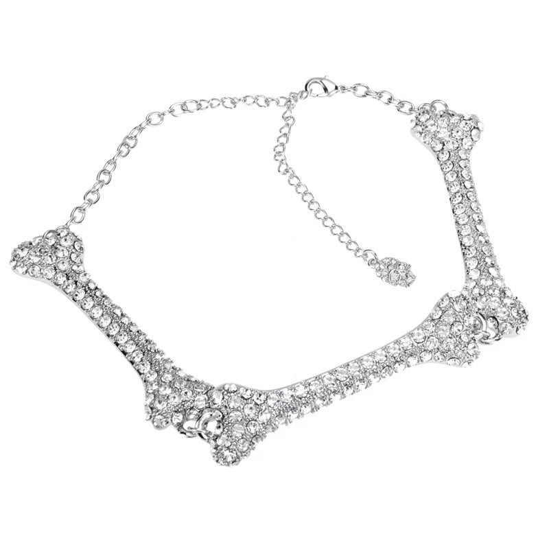 Vivienne Westwood eight bones full diamond necklace light luxury high-end sense