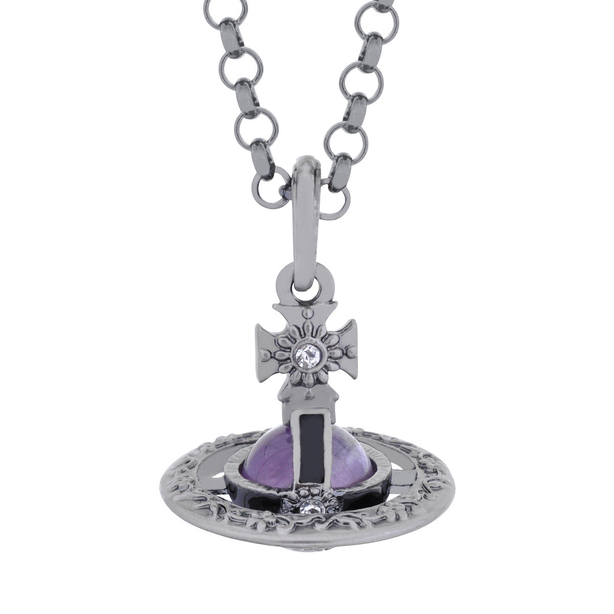 Vivienne Westwood Punk vintage engraving series personalized pendant necklace