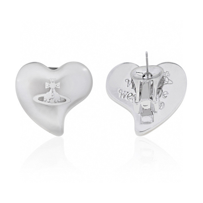 Vivienne Westwood love series epoxy stud earrings luxurious and personalized punk