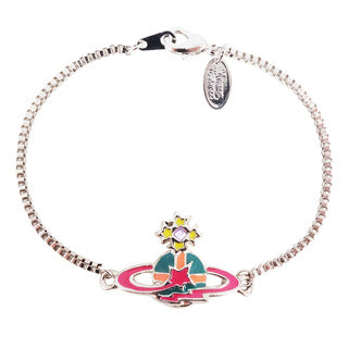 Vivienne Westwood color paint meteor pink bracelet European and American all-match
