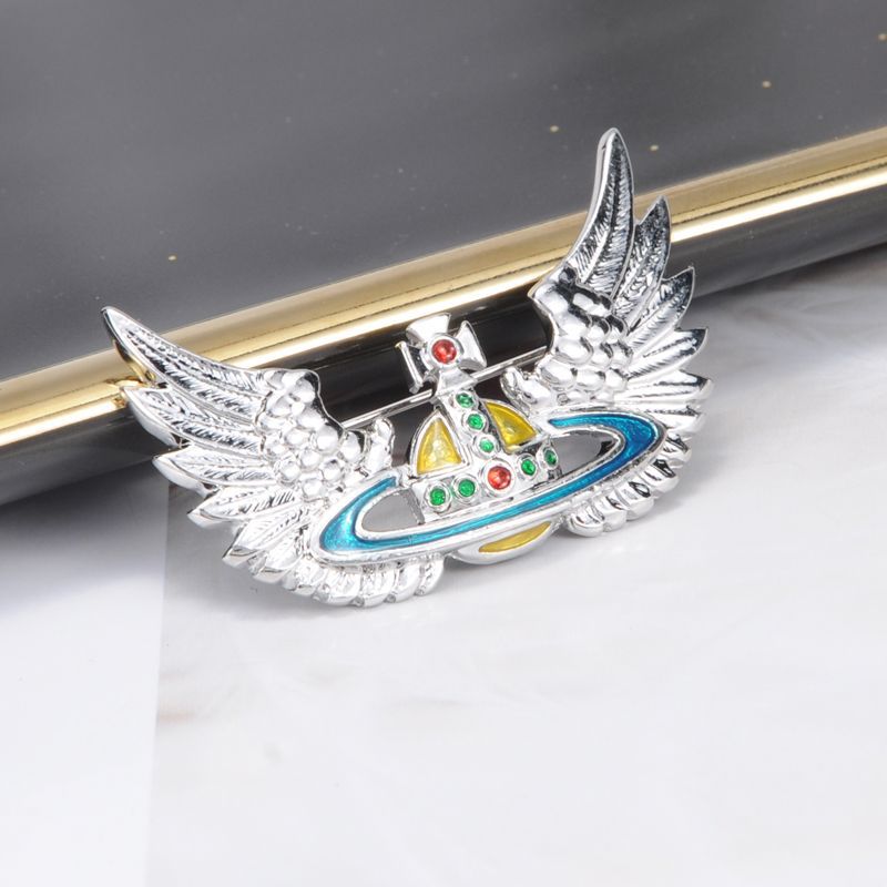 Vivienne Westwood flying wings brooch women's elegant accessories personality all-match Fashion