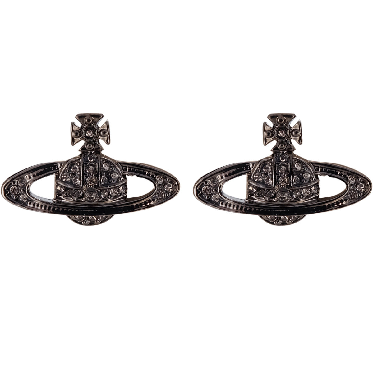 Vivienne Westwood full diamond eardrops Diamond Punk small luxury all-matching