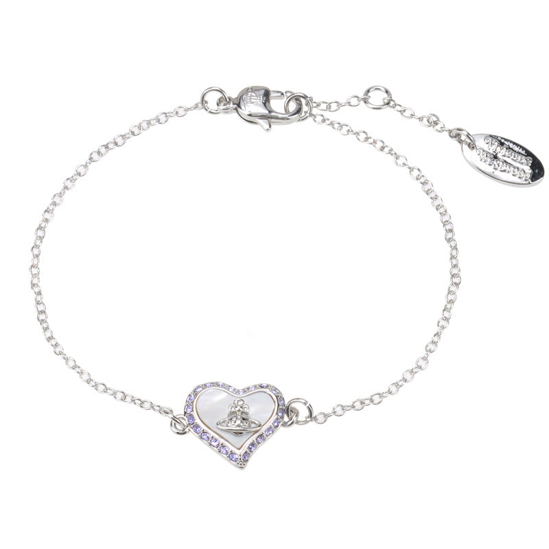 Vivienne Westwood heart shell series bracelet women's exquisite high sense