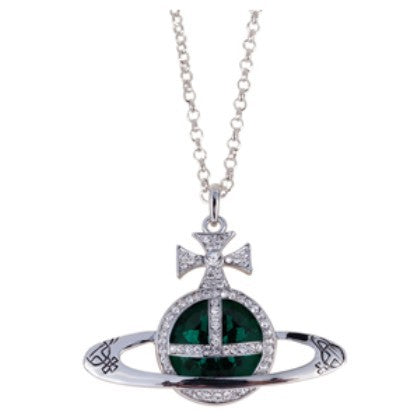 Vivienne Westwood shining big gem pendant necklace personalized European and American style