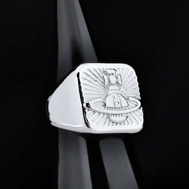Vivienne Westwood New Orb Stamp LOGO ring