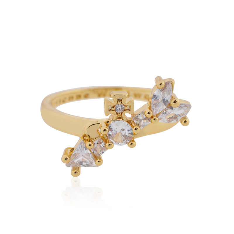 Vivienne Westwood set arrow ring diamond accessories combination ins