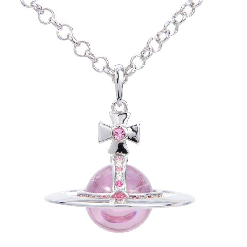 Vivienne Westwood large 20mm three-dimensional pendant sweater necklace European and American